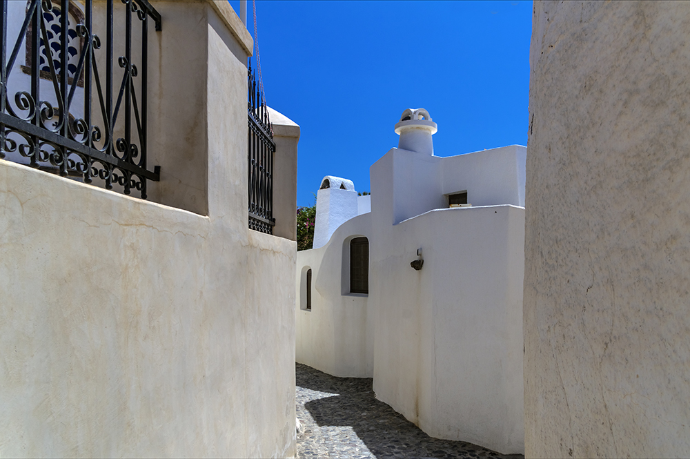 Gasse in Emborio/Santorin