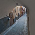 Gasse in Gamla Stan der Altsatdt Stockholms