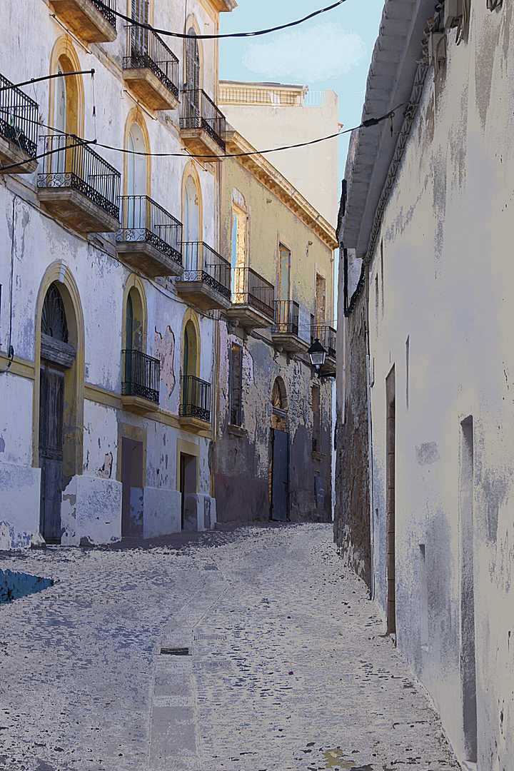 Gasse in Ibiza-Stadt