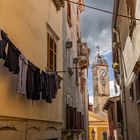 Gasse in Labin, Istrien 