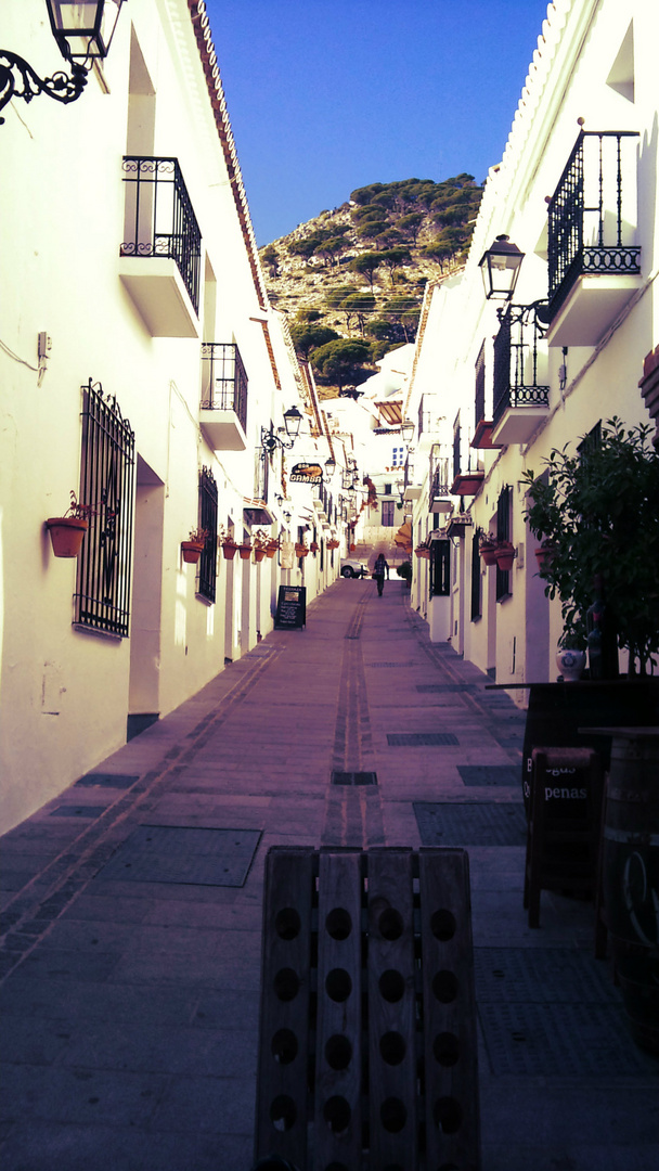 Gasse in Malaga, Spanien