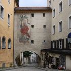 Gasse in Passau - führt direkt zur Donau -
