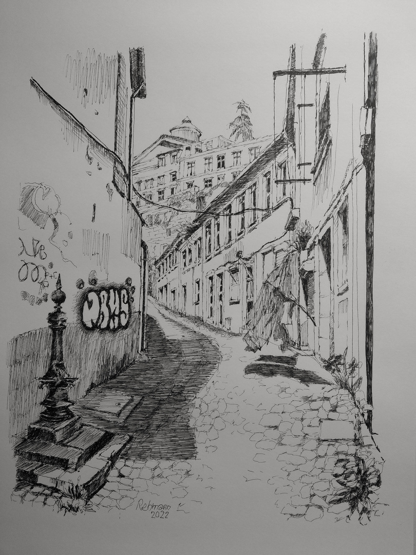 Gasse in Porto, Portugal