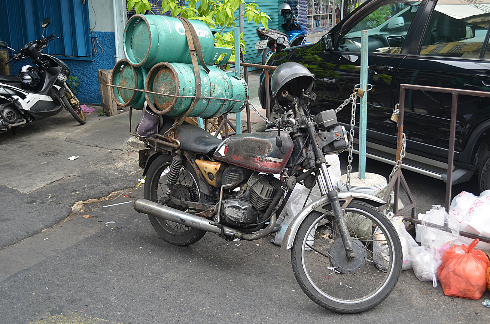 Gastransport in Little India Bangkok