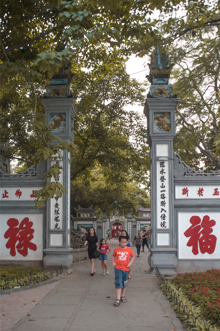 Gate to Ngoc Son Temple in Hanoi