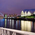 Gateshead Millenium Bridge at night