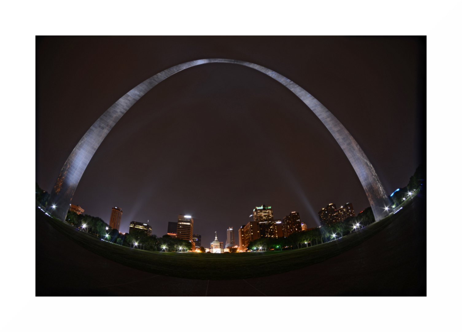 Gateway Arch with fisheye