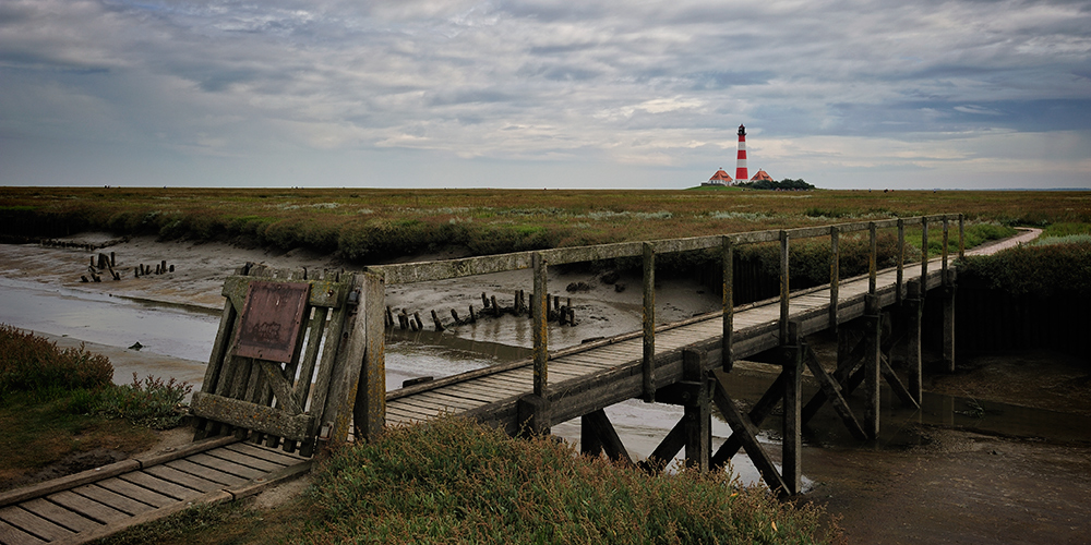 Gatter zum Westerhever Leuchtturm