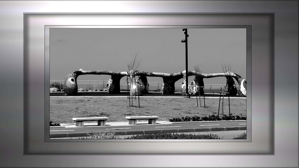 GAUDI STIL ART ON BEACH OF NETANYA -ISRAEL