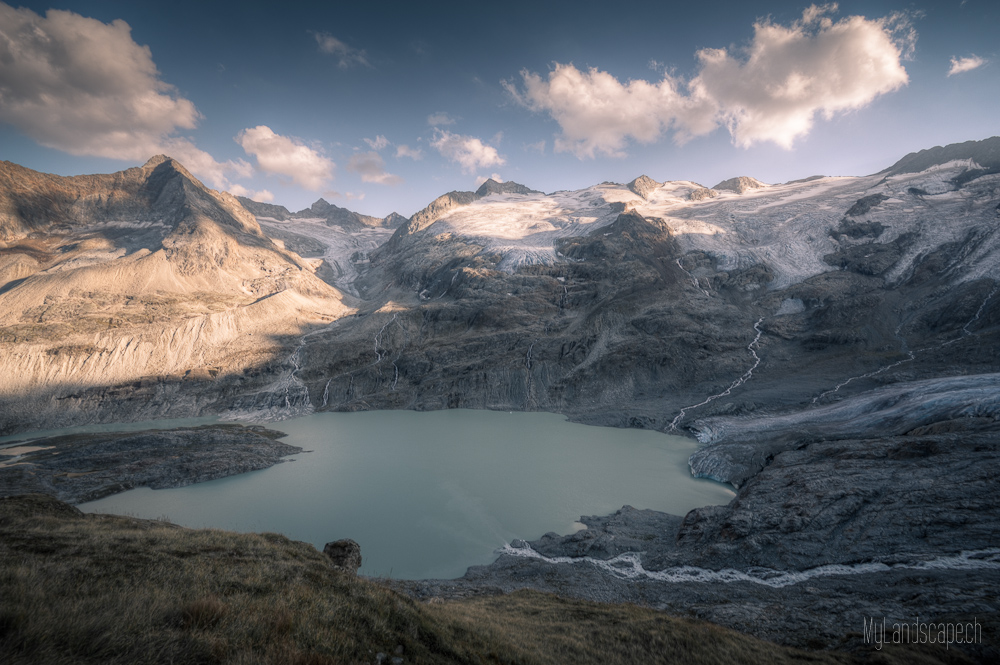 ~ Gauligletscher: Gletschersee im letzten Licht ~