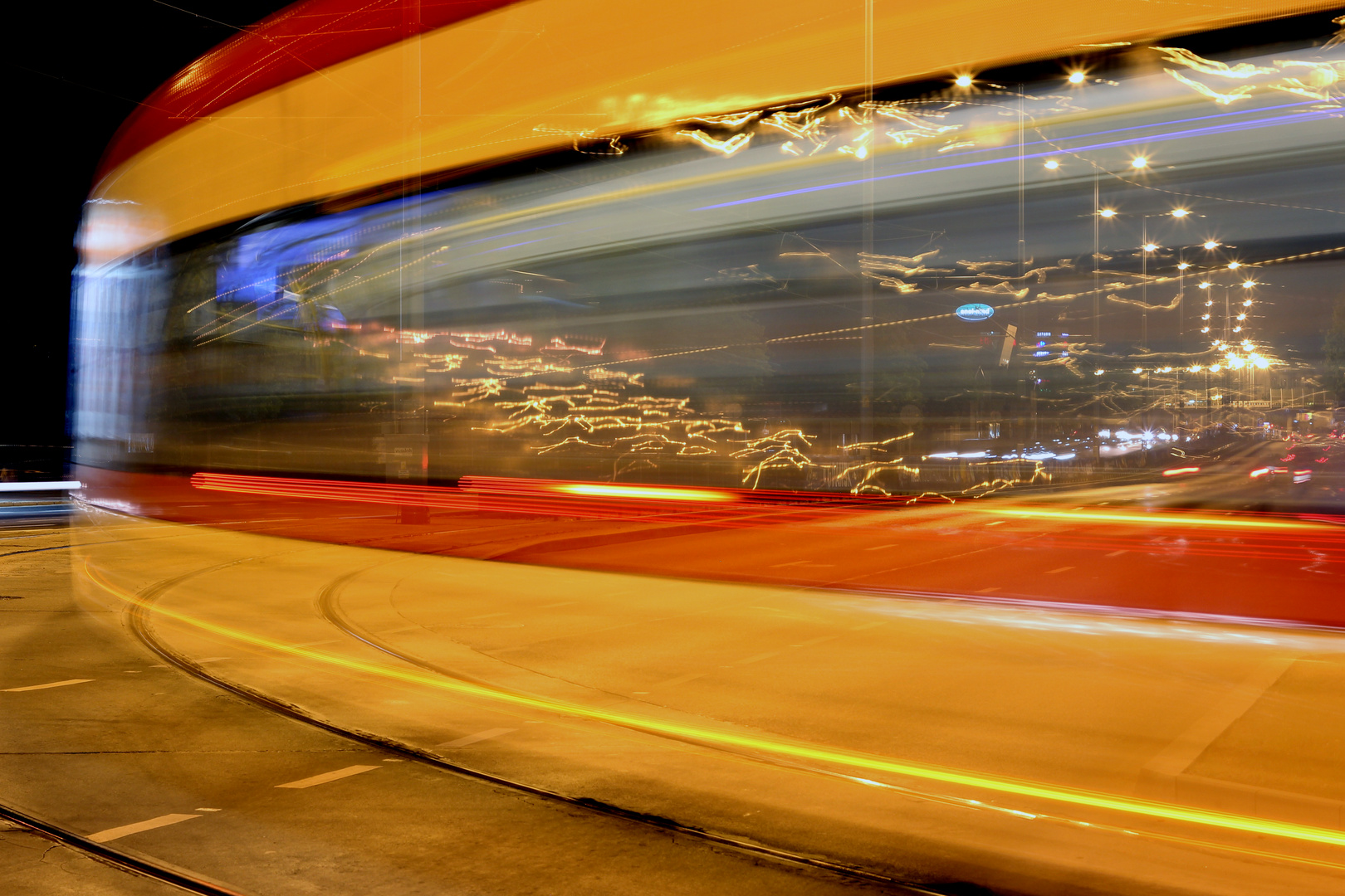 Gdansk Tram by night