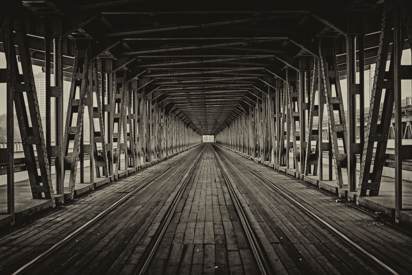 Gdanski Bridge in Warsaw