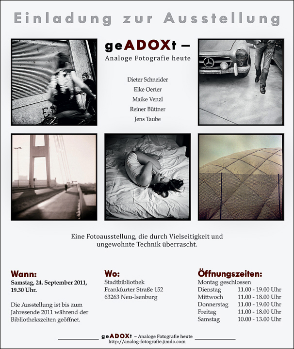 geADOXt - Ausstellung am 24.09.2011