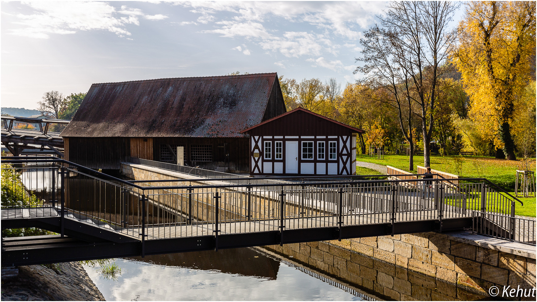 Gebäude mit Wasserrad, Bad Kösen