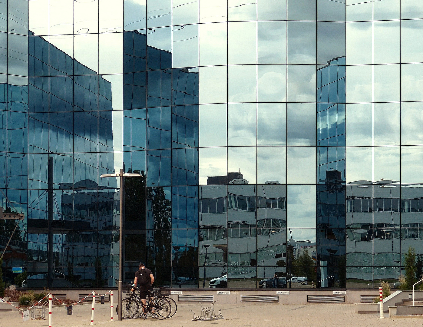  Gebäude-Zentrum ganz Blau