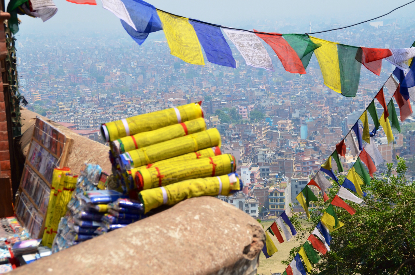 Gebetsfahnen an der Swayambhunath Stupa