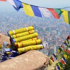 Gebetsfahnen an der Swayambhunath Stupa