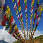 Gebetsfahnen bei Thimpu, Bhutan