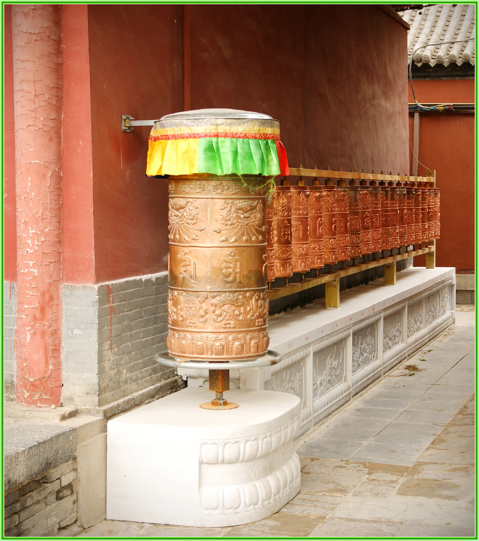 Gebetsmühle im Dazhao Kloster in Hohhot