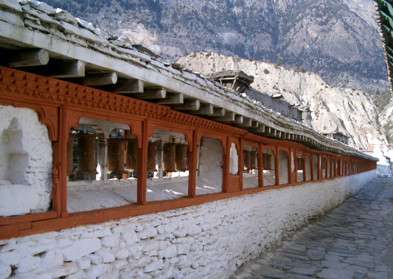 Gebetsmühlen bei Tukche, Nepal