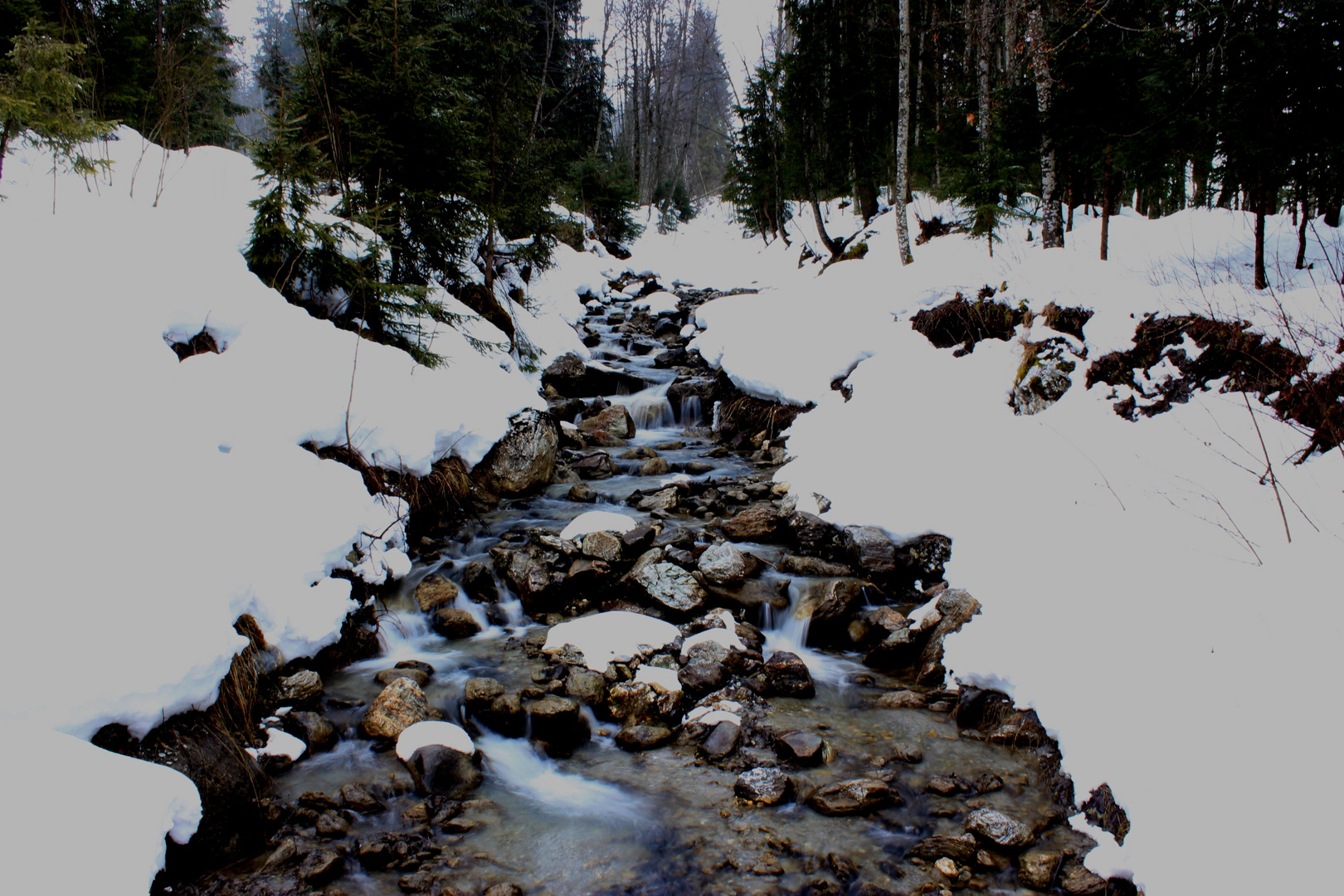 Gebirgsfluss im Zillertal