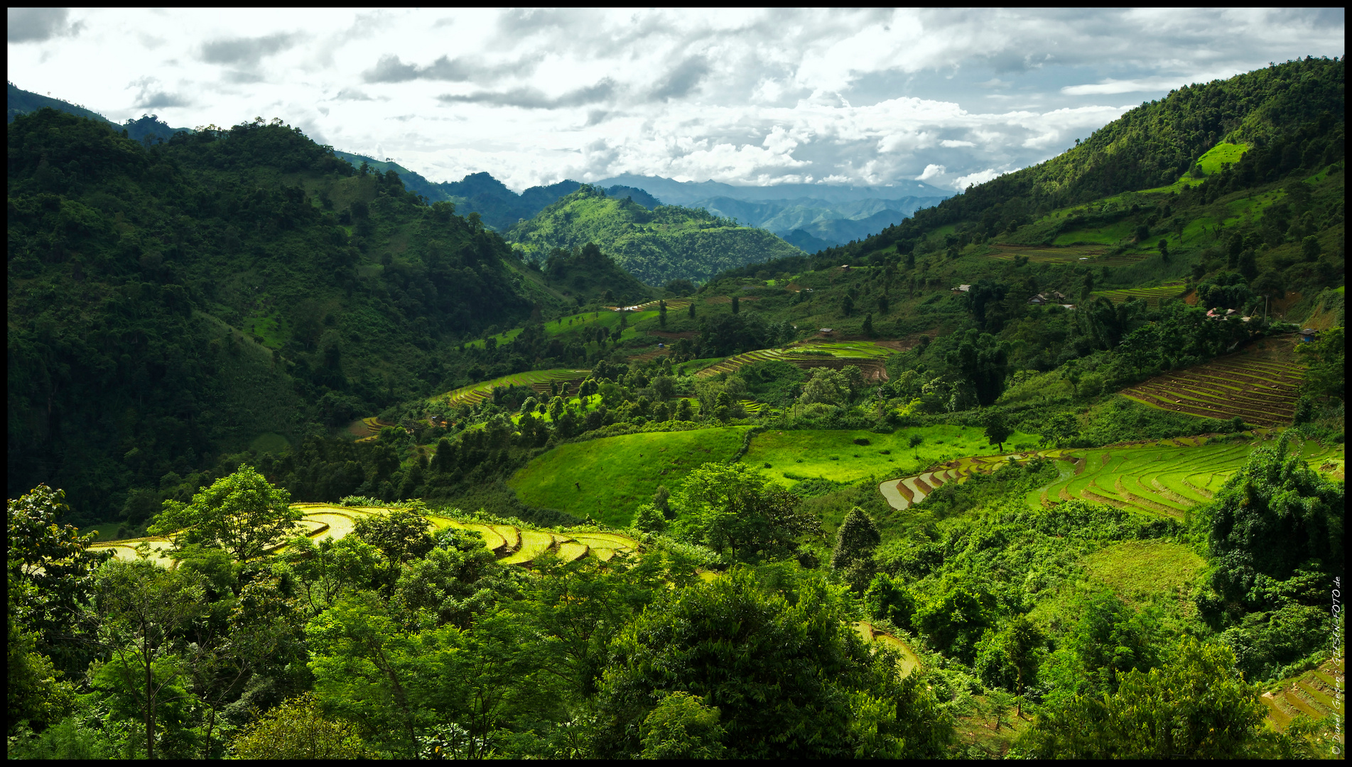Gebirgslandschaft im Norden von Vietnam