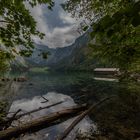 Gebirgssee mit Bootshaus