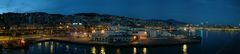 Gebogener Hafen bei Nacht - Genua-