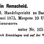 Gebr. Honsberg 1875