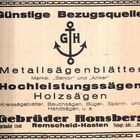 Gebr. honsberg Anzeige 1928