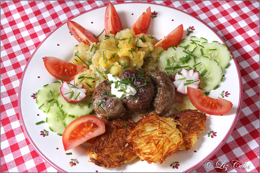  Gebratene Lammnieren mit Kartoffelsalat und Rösti © Liz Collet