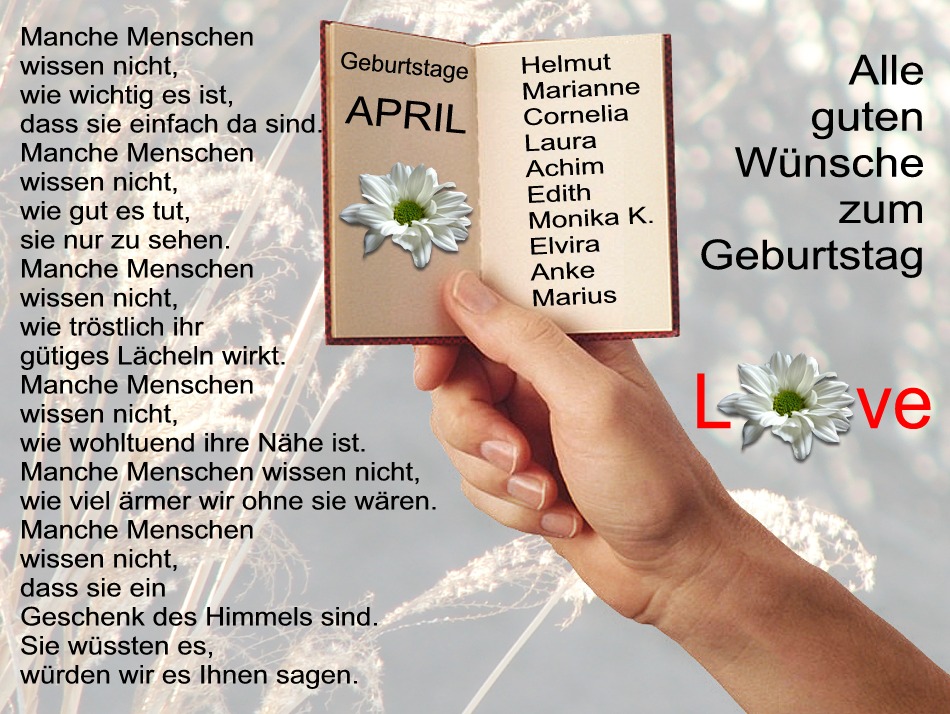 Geburtstage im April Foto & Bild gratulation und feiertage