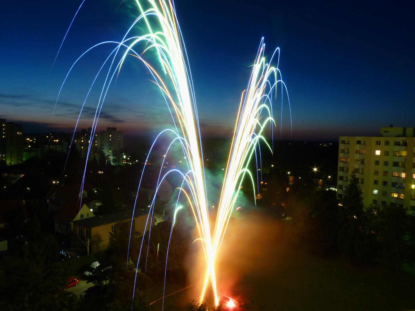 Geburtstagsfeuerwerk im Spektefeld