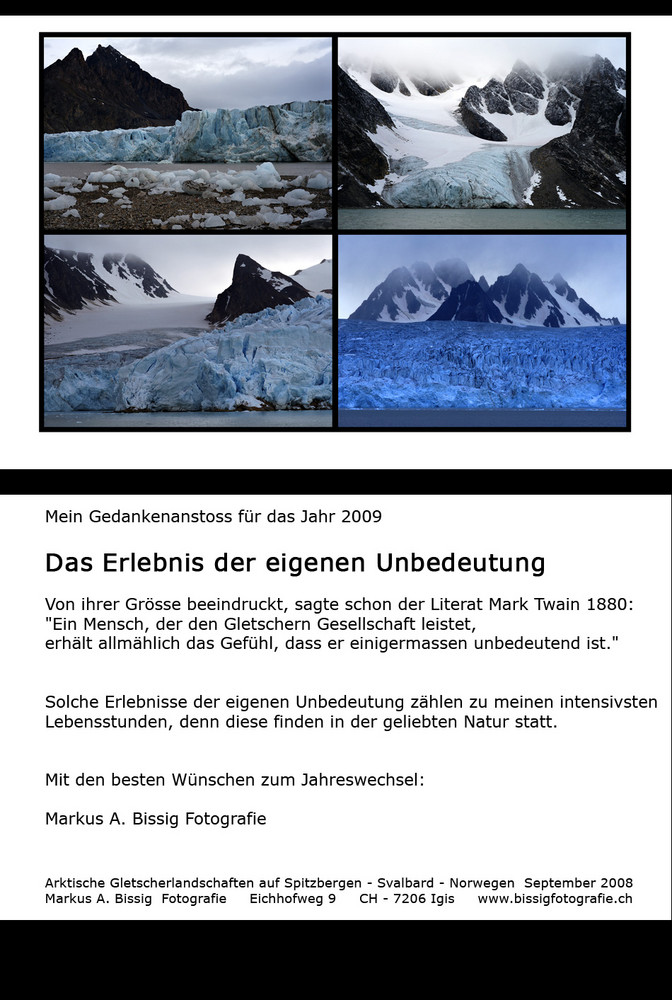 Gedankenimpuls zum Jahreswechsel 2008 – 2009 von Markus A. Bissig