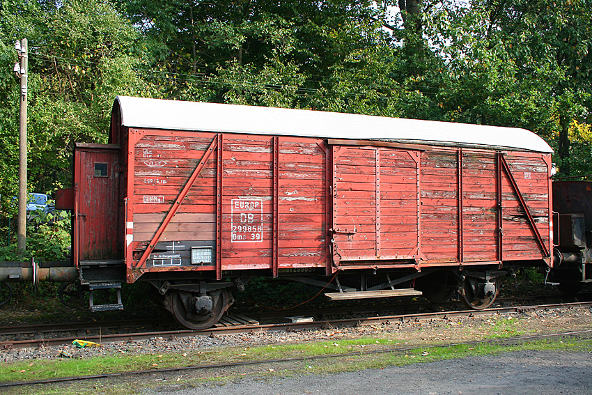 Gedeckter Güterwagen Gms 299 858 der Deutschen Gesellschaft für Eisenbahngeschichte