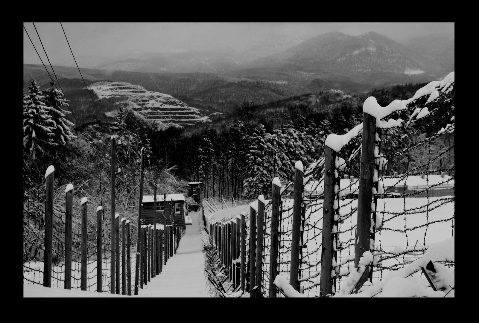 Gedenkstätte KZ Natzweiler-Struthof im Winter - (9439sw)