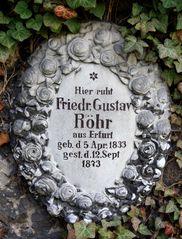 Gedenkstein auf dem historischen Friedhof in Jena