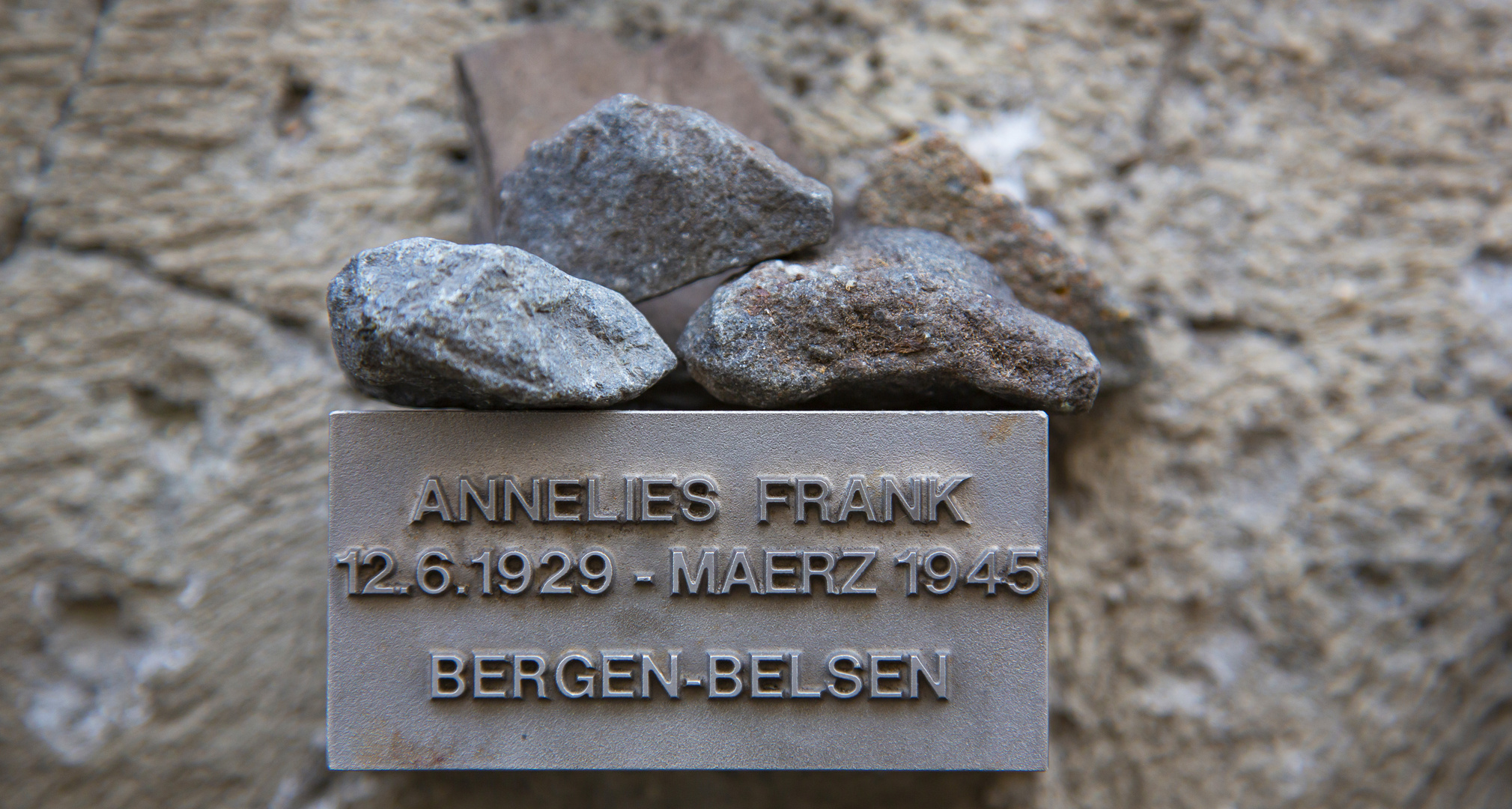 Gedenkstein für Anne Frank in Frankfurt