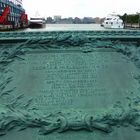 Gedenktafel am alten ÜBERSEEHAFEN am Hudson River