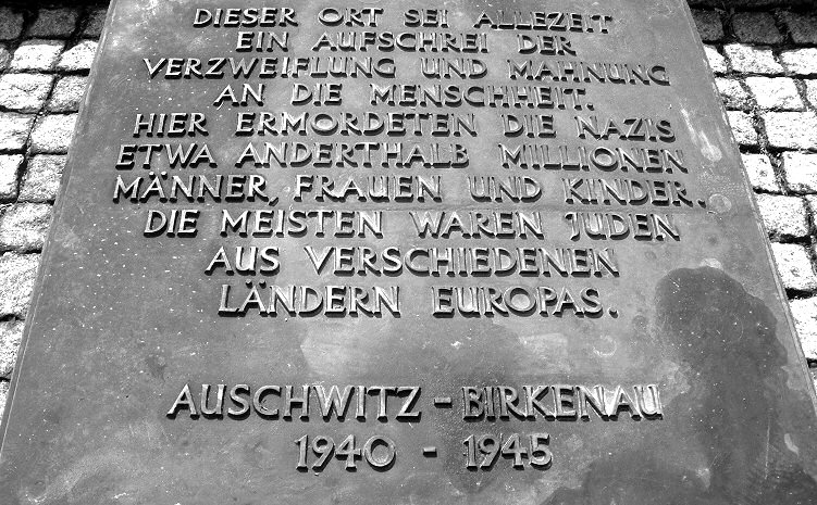 Gedenktafel Auschwitz/Birkenau