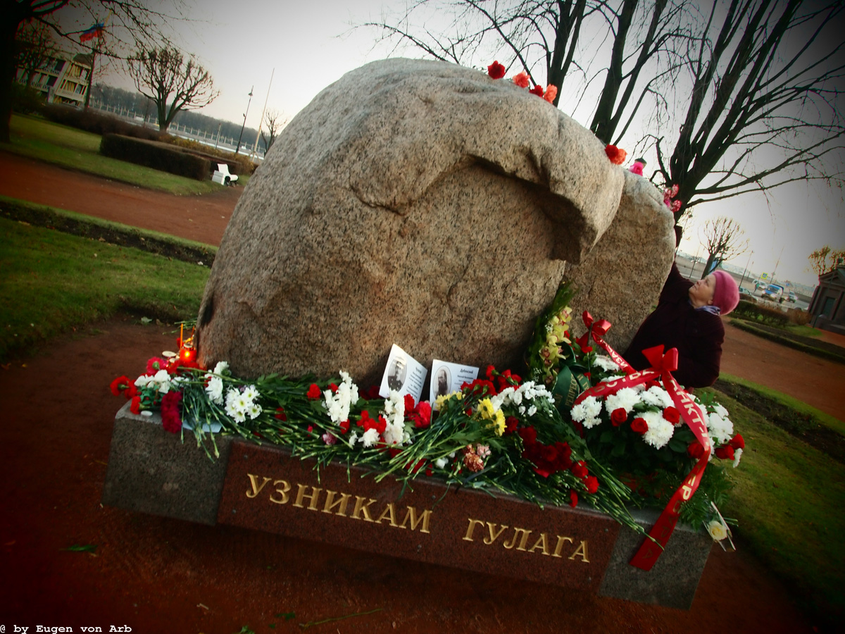 Gedenktag für die Opfer des Gulag in St. Petersburg, Russland