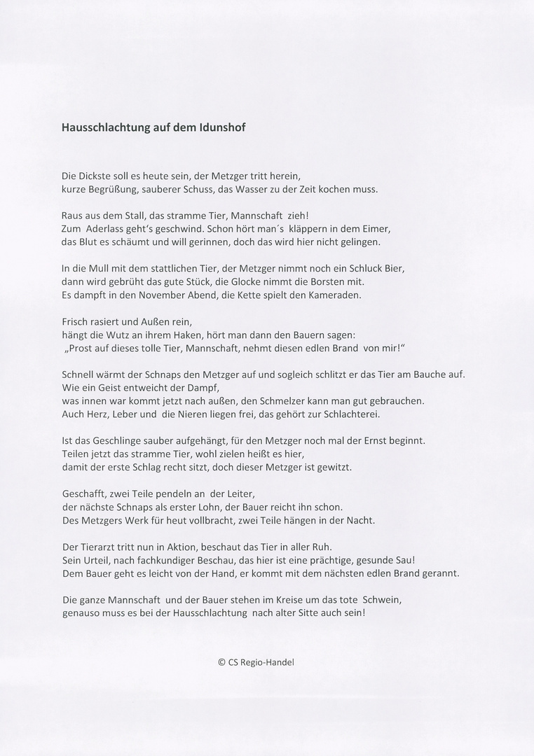 Gedicht Schlacht