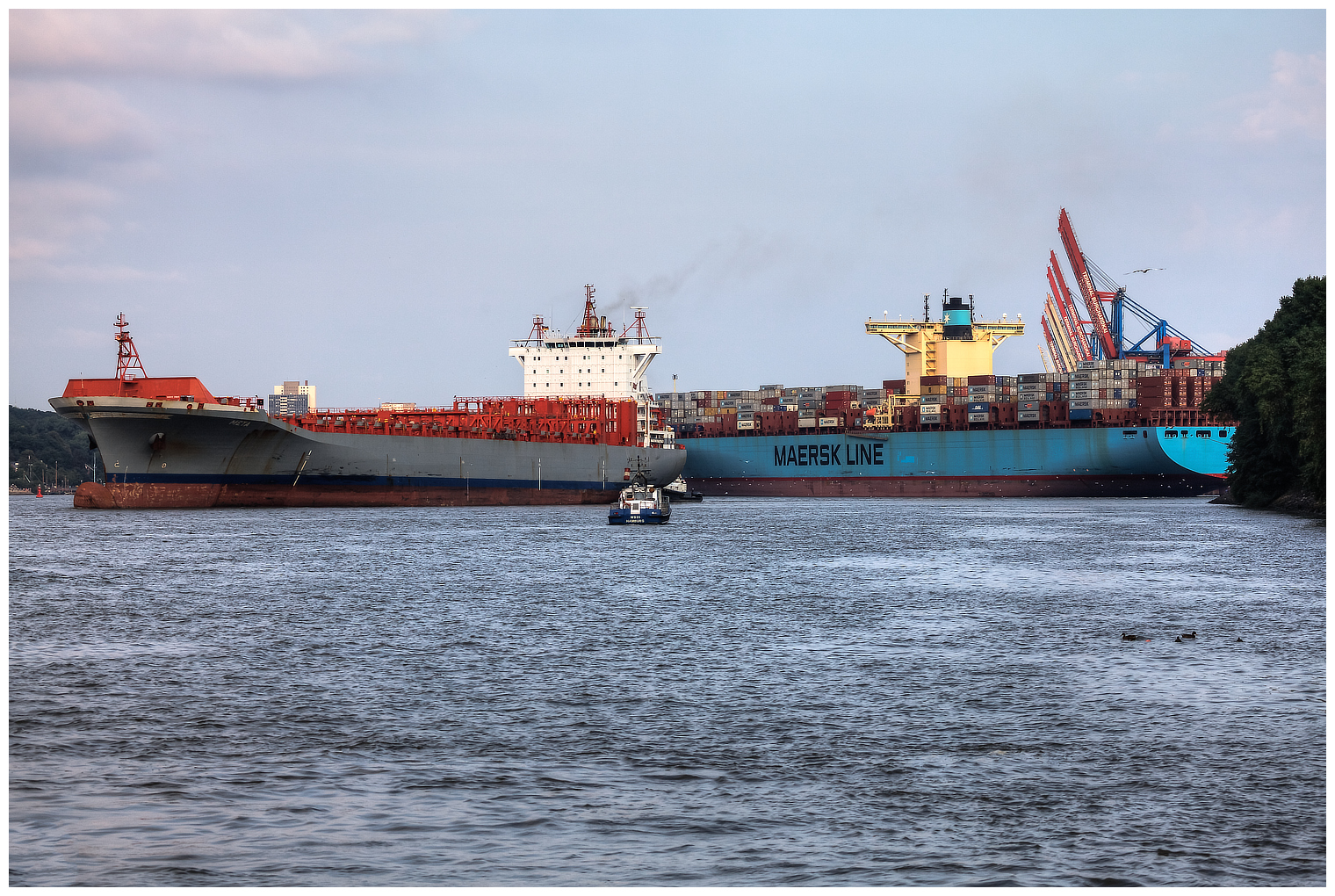 Gedränge auf der Elbe