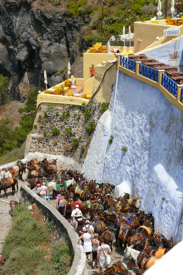 Gedränge auf Santorin