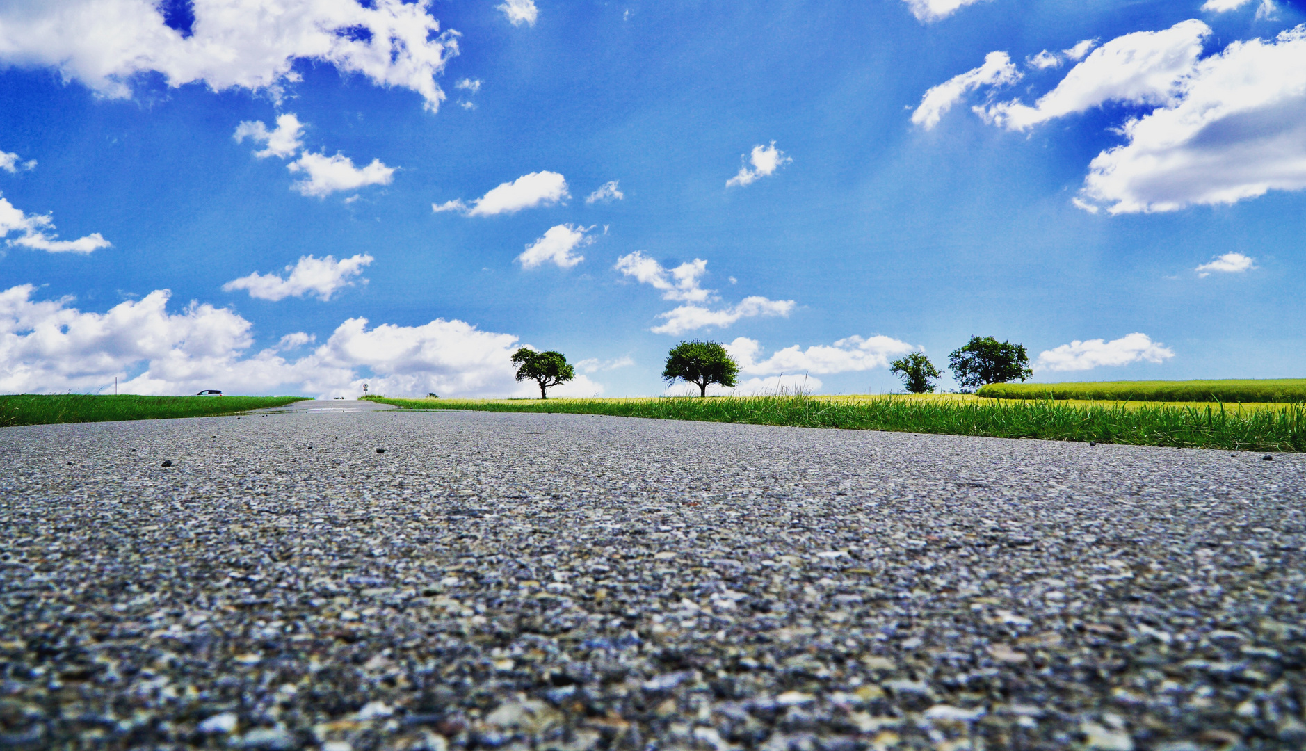 geerdet auf Asphalt