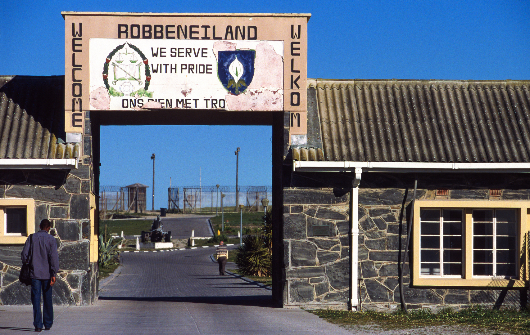 Gefängniseinfahrt auf Robben Island 