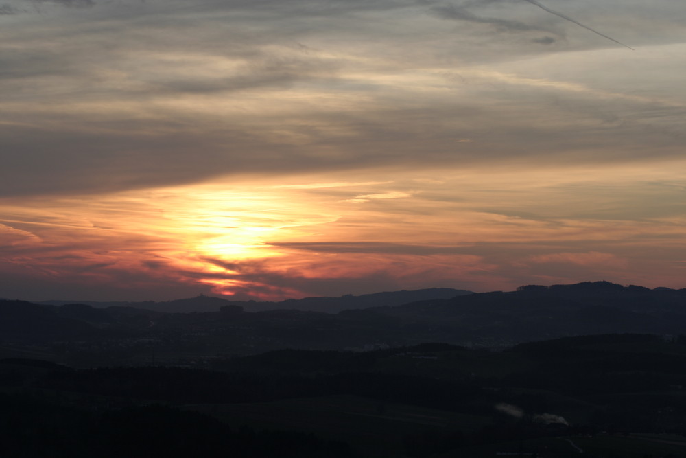 gefärbte Wolken