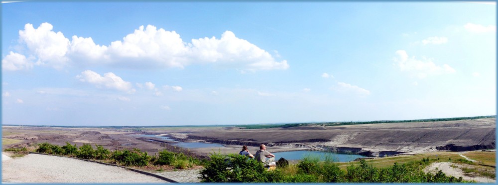 Gefluteter Tagebau in der Lausitz