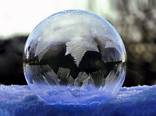 Gefrorene Seifenblase