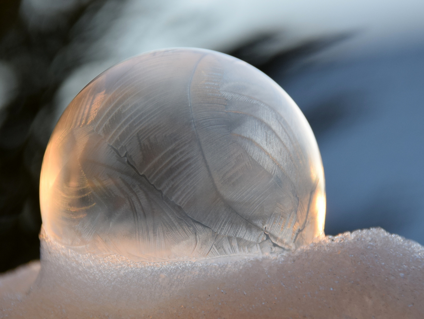 gefrorene Sifenblasen Schönheit